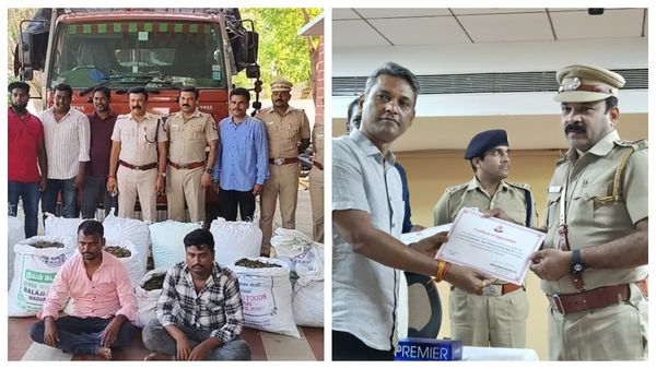 ஆந்திரா டூ பல்லாவரம்.. தப்ப முயன்ற கஞ்சா கும்பல்.. சினிமா பாணியில் மடக்கிய இன்ஸ்பெக்டருக்கு பாராட்டு