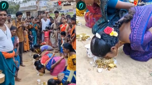 குழந்தை வரம் வேண்டி.. சுட்டெரிக்கும் வெயிலில் மண்டியிட்டு.. மண் சோறு சாப்பிட்ட பெண்கள்