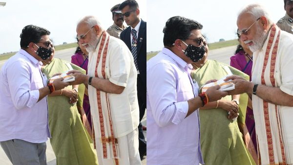 பிரதமர் மோடியை வழியனுப்பி வைத்த போது.. அமைச்சர் பிடிஆர் பழனிவேல் தியாகராஜனிடம் இதை நோட் பண்ணீங்களா