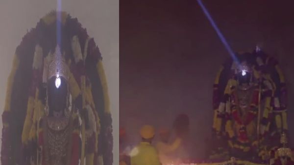 அயோத்தி கோவிலில் அதிசயம்.. ராமர் சிலை நெற்றியில் விழுந்த சூரிய ஒளி.. ராம நவமியில் பக்தர்கள் பரவசம்