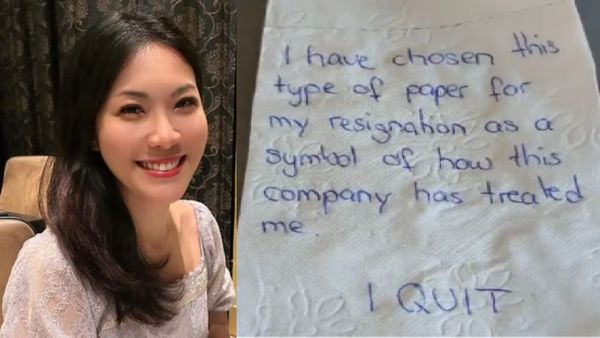 டாய்லெட் பேப்பரில் ராஜினாமா கடிதம்.. ஊழியரால் ஆடிப்போன சிங்கப்பூர் நிறுவனம்.. காரணம் இதுதான்