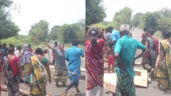 பச்ச புள்ளைங்க கெட்டு போகுது.. சரக்கா விக்கிற! சாராய வியாபாரியை பந்தாடிய பெண்கள்.. பாட்டில் பறக்குதே