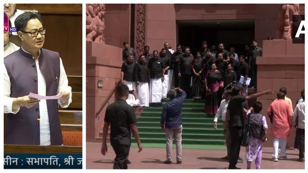 ராஜ்யசபாவில் வக்பு வாரிய மசோதா தாக்கல்- கறுப்பு உடை அணிந்து திமுக எம்பிக்கள் போராட்டம்!