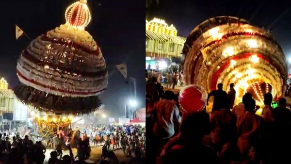 அசைந்து அசைந்து வந்த பிரமாண்ட தேர்.. ஒரு நொடியில் கவிழ்ந்ததால் அலறியடித்து ஓடிய மக்கள்.. பரபரப்பு