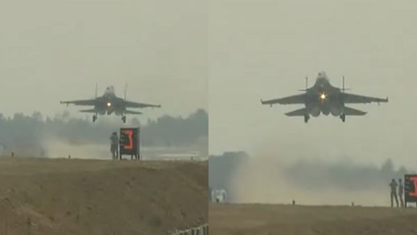 சீறிப்பாய்ந்த இந்திய போர் விமானங்கள்.. எக்ஸ்பிரஸ் வேயில் இறங்கின.. வியந்து பார்த்த மக்கள்