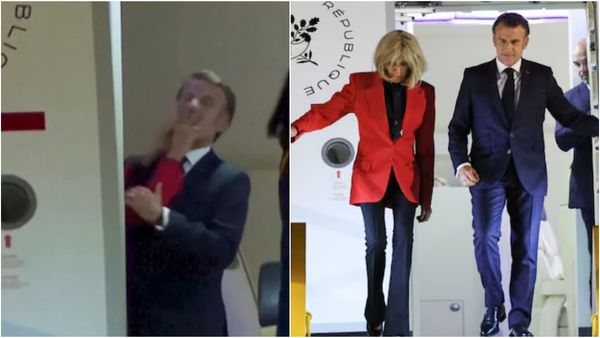 பிரான்ஸ் அதிபர் முகத்தில் 