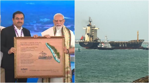 பிரம்மாண்டத்தின் உச்சம்! திருவனந்தபுரம் விழிஞ்சம் துறைமுகத்தை திறந்து வைத்த மோடி! இனி சர்வதேச வர்த்தகமே மாறும்