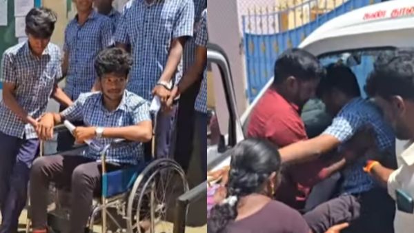 ஆம்புலன்ஸில் வீல் சேரில் வந்து +2 தேர்வு எழுதிய மாணவரை ஞாபகம் இருக்கா? 565 மார்க் எடுத்து அசத்தல்!