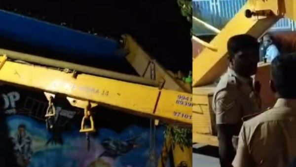 அய்யோ காப்பாத்துங்க.. அந்தரத்தில் தவிக்க விட்ட ராட்டினம்.. அலறிய மக்கள்! விஜிபியில் விபரீதம்!