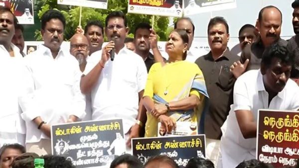 வரி உயர்வுகளை எதிர்த்து போராட்டம்.. அதிமுக முன்னாள் அமைச்சர் பா.வளர்மதி சென்னையில் கைது