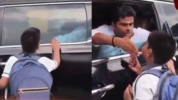 அண்ணா.. அண்ணா.. என அண்ணாமலையை பார்த்ததும் கார் கதவை தட்டிய பள்ளி மாணவன்.. கடைசியில் இன்ப அதிர்ச்சி