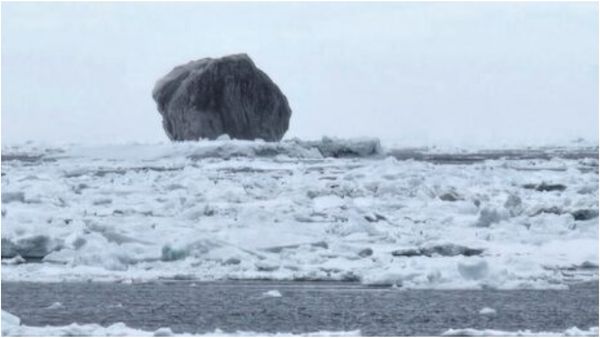 உலகம் அழிகிறது? கடலிலிருந்து வெளிவந்த 'கருப்பு நிற' பனிப்பாறை! விஞ்ஞானிகள் ஷாக்