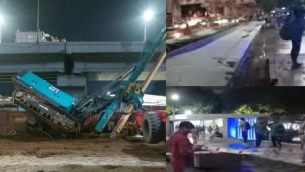 சென்னை மெட்ரோ ரயில் கட்டுமான பணியில் விபத்து.. கீழே விழுந்த ராட்சத தூண்கள்.. ஒருவர் பலி