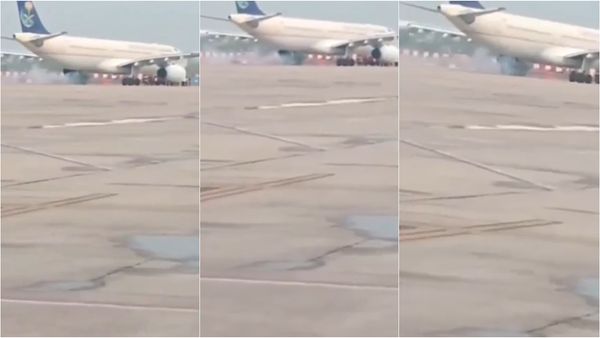 சவுதி ஏர்லைன்ஸ் விமானம்.. 250 ஹஜ் பயணிகளுடன் லக்னோ விமான நிலையத்தில் திடீர் சிக்கல்.. வீடியோ பாருங்க