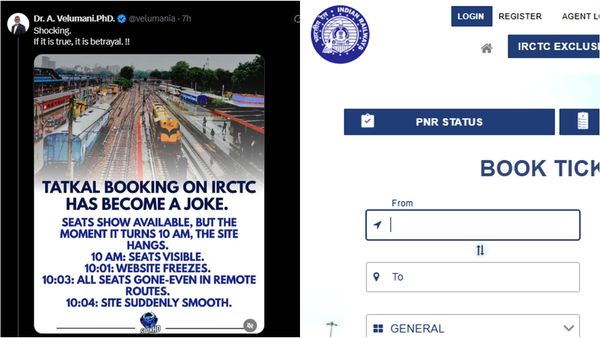 ஐஆர்சிடிசியில் தட்கல் டிக்கெட் புக்கிங் என்பது பெரிய ஜோக்.. இந்தியாவே பேசும் தமிழக நெட்டிசனின் பதிவு