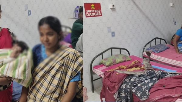 தலை தப்பிச்சுச்சு.. அரசு மருத்துவமனையில் அறுந்து விழுந்த ஃபேன்! கைக் குழந்தையுடன் தப்பிய தாய்! ஷாக்!