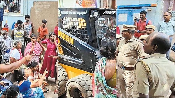 சென்னை புதுவண்ணாரப்பேட்டையில் ஜேசிபியுடன் வந்த அதிகாரிகள்.. காலையிலேயே இடித்து தள்ளப்பட்ட வீடுகள்