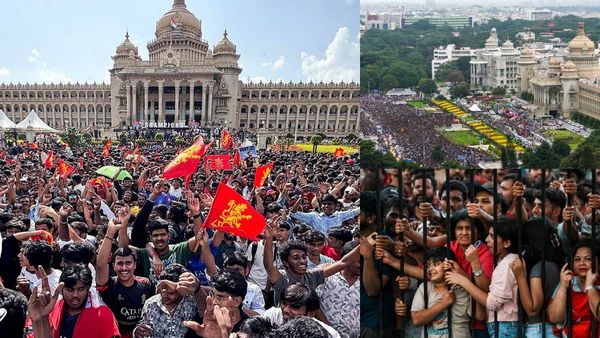 ஆர்சிபி ரசிகர்களின் லட்சணம்.. கடும் கூட்டத்திற்கு இடையே பெண்களுக்கு பாலியல் தொல்லை.. கொடுமை