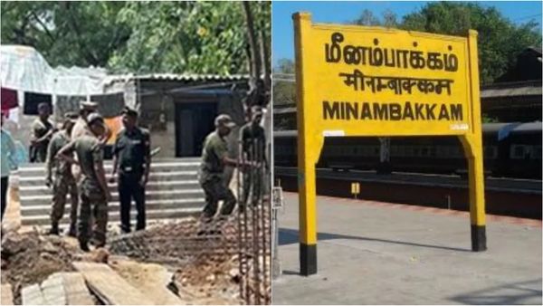 சென்னை மீனம்பாக்கத்தில் அனுமதியின்றி கட்டிய கோவில்... அடியோடு இடித்து அகற்றிய ராணுவ வீரர்கள்