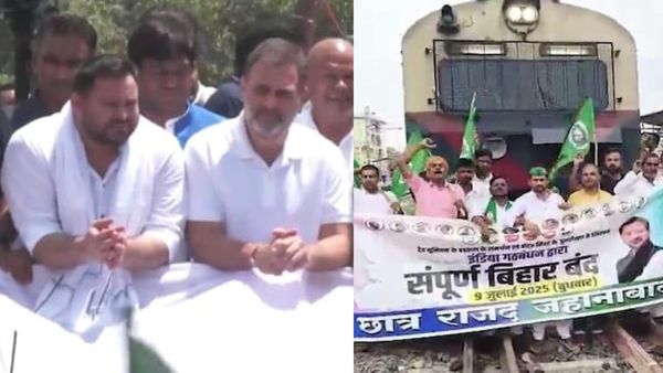 பற்றி எரியும் பீகார்.. தேர்தல் ஆணையத்துக்கு எதிராக களமிறங்கிய ராகுல்! டயர்களுக்கு தீ - ரயில் மறியல்