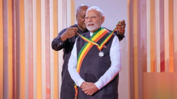 பிரதமர் மோடிக்கு தேசிய விருது.. கானா நாடு அதிபர் கொடுத்த கவுரவம்.. பின்னணி என்ன?