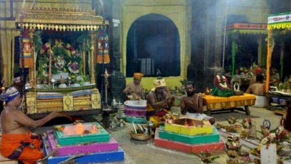 திருப்பரங்குன்றம் கோயிலில் துவங்கியது யாகசாலை பூஜை.. ஜூலை 14 இல் கும்பாபிஷேகம்