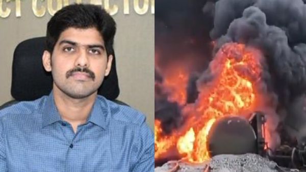 பொதுமக்களுக்கு ஏதேனும் பாதிப்பா? சரக்கு ரயிலில் உக்கிரம் அடையும் தீ.. ஸ்பாட்டுக்கு ஓடிவந்த ஆட்சியர்!