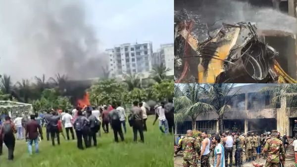 பள்ளி மீது விழுந்து நொறுங்கிய போர் விமானம்.. 16 பேர் பலி! வங்கதேசத்தில் ஷாக்!