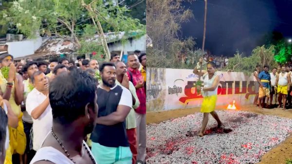 CWC Pugazh: தகதகனு எரியும் நெருப்பு! தீ குண்டத்தில் சூலாயுதத்துடன் இறங்கிய குக் வித் கோமாளி புகழ்!