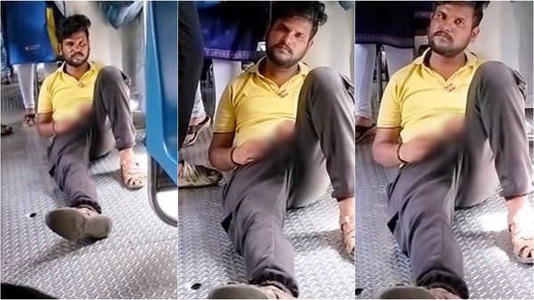 சென்னை மின்சார ரயிலில் பேண்ட்டை திறந்து போதை ஆசாமி அநாகரிகச் செயல்.. பெண் பயணி வெளியிட்ட வீடியோ