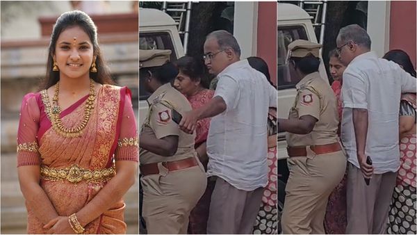 திருப்பூர் ரிதன்யாவின் மாமியார் சித்ரா தேவிக்காக பாதுகாப்பு பணியில் ஈடுபட்ட உறவினர்கள்.. பாருங்க