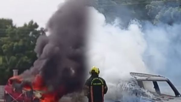 சென்னை - திருப்பதி தேசிய நெடுஞ்சாலையில் திடீரென தீப்பற்றி எரிந்த கார்.. அதிர்ந்துபோன வாகன ஓட்டிகள்!