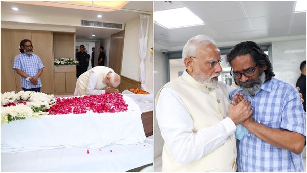 சிபு சோரன் மறைவு.. பிரதமர் மோடி நேரில் அஞ்சலி! கதறி அழுத ஹேமந்த் சோரன்