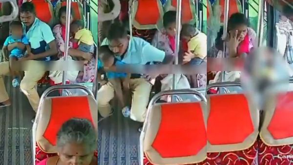 ஸ்ரீவில்லிபுத்தூரில் அதிவேகமாக சென்ற தனியார் பேருந்து! திடீர் பிரேக்கால் தவறி விழுந்த 1 வயது குழந்தை