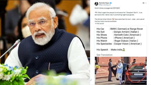 சுதேசி பொருட்களை பயன்படுத்த அழைப்புவிடுத்த மோடி வெளிநாட்டுப் பொருட்களை பயன்படுத்துகிறார்? - காங்.