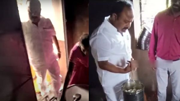 வேலூரில் அரசு பள்ளி கிச்சனில் யார் பாருங்க? முட்டை தூக்குவாளியை கையில் எடுத்து.. ஆடிப்போன அணைக்கட்டு