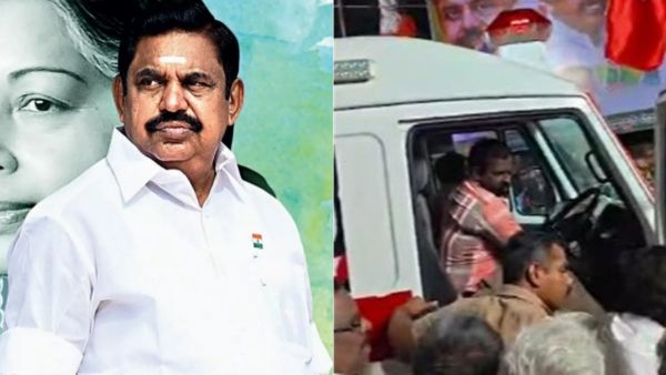 திருச்சியில் ஆம்புலன்ஸை நொறுக்கி.. எடப்பாடி பழனிசாமியை கண்டித்து ஆம்புலன்ஸ் ஊழியர்கள் ஆர்ப்பாட்டம்