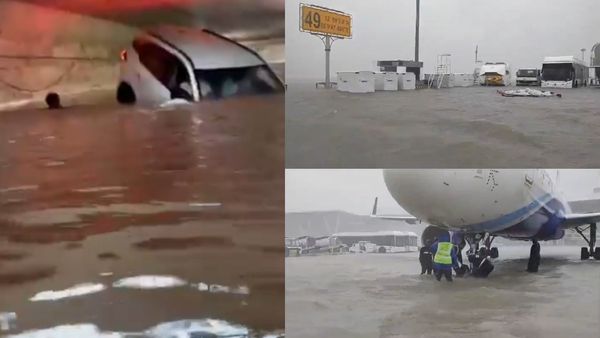 கடலாக மாறிய மும்பை ஏர்போர்ட்.. கப்பலாக மாறிய விமானங்கள்.. வீடியோ!