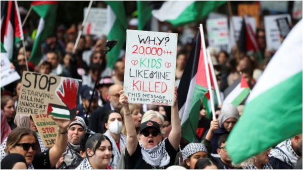 பாலஸ்தீனத்திற்கு ஆதரவாக ஆஸ்திரேலியாவில் லட்சக்கணக்கான மக்கள் பேரணி! இஸ்ரேலுக்கு எதிர்ப்பு