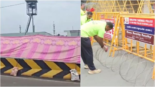 விநாயகர் சிலை ஊர்வலம்.. திருவல்லிக்கேணியில் முள்வேலி! பட்டாபிரத்தில் திரை கட்டி மசூதி மறைப்பு!