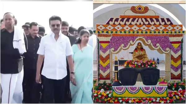 கருணாநிதி நினைவு தினம்! அமைதி பேரணி சென்று.. அஞ்சலி செலுத்தினார் முதலமைச்சர் ஸ்டாலின்