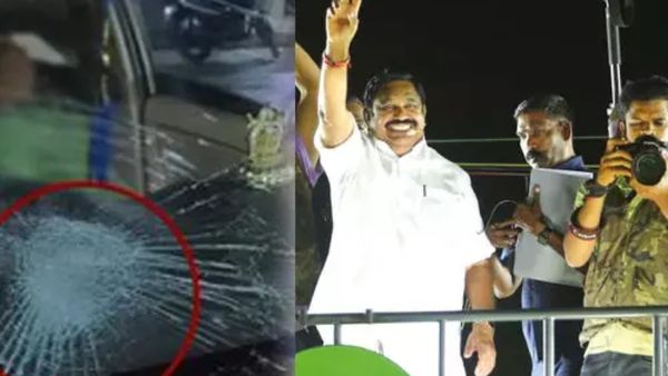 எடப்பாடி கூட்டத்தின்போது சென்ற திமுக நிர்வாகியின் கார் கண்ணாடி உடைப்பு.. அதிமுகவினர் அட்டகாசம்!