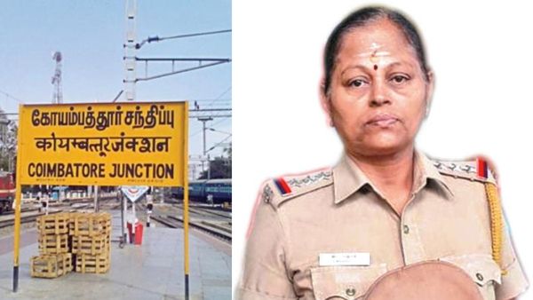 கோவையில் லாரியை முந்தி செல்ல முயன்றபோது எமனான சாலை.. மகன் கண்முன்னே துடிதுடித்த இன்ஸ்பெக்டர் தாய்