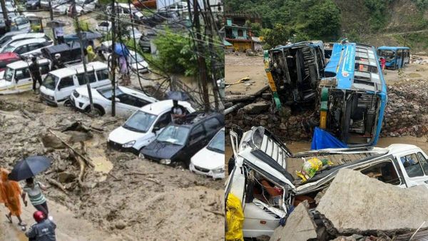 இமாசல பிரதேசத்தில் மேகவெடிப்பு.. புரட்டியெடுத்த பேய் மழை! வெள்ளத்தில் அடித்து செல்லப்பட்ட பஸ், கார்கள்!