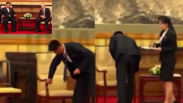 டிஎன்ஏ திருட்டு பயத்தில் கிம் ஜாங் உன்! புதின் சந்திப்பில் உதவியாளர்கள் செய்த சம்பவம்.. வீடியோ