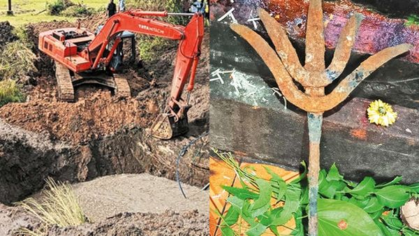 விழுப்புரத்தில் ஆச்சரியம்..கனவில் வந்த முருகன்..திண்டிவனம் இளம்பெண் கூறிய இடத்தில் 5.5 அடி உயர சூலம்