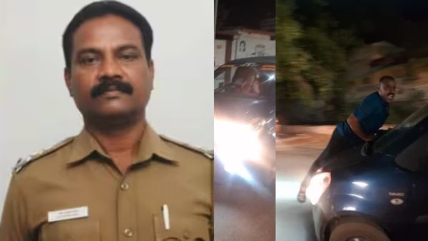 மோதியதால் கார் பேனட்டில் படுத்த இளைஞர்.. 200 மீட்டர் இழுத்துச்சென்ற நெல்லை சிறப்பு எஸ்.ஐ சஸ்பெண்ட்!