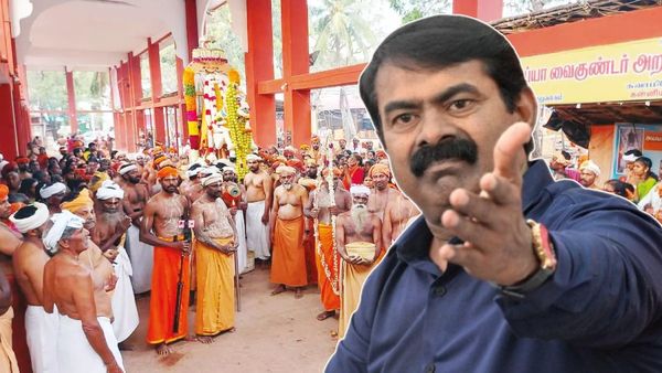 அய்யா வைகுண்டர் முடி வெட்டும் கடவுளா? பெரியார், கலைஞரை இப்படி சொல்வீங்களா? சீமான் காட்டம்