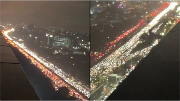 கடும் போக்குவரத்து நெரிசலால் திணறும் டெல்லி! கனமழையால் வாகன ஓட்டிகள் தவிப்பு