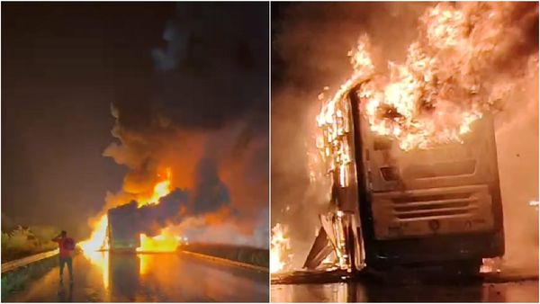 பேருந்து அடியில் சிக்கிய பைக்.. அடுத்த நொடி ஷாக்! ஆந்திர பஸ் விபத்தில் உயிரிழப்பு அதிகரிக்க என்ன காரணம்!